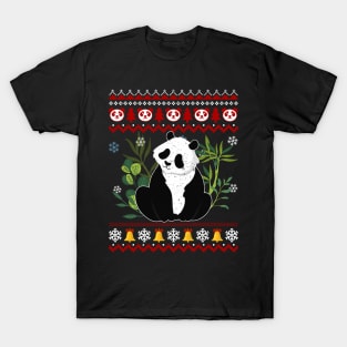 Comfortable Panda Christmas Ugly T-Shirt